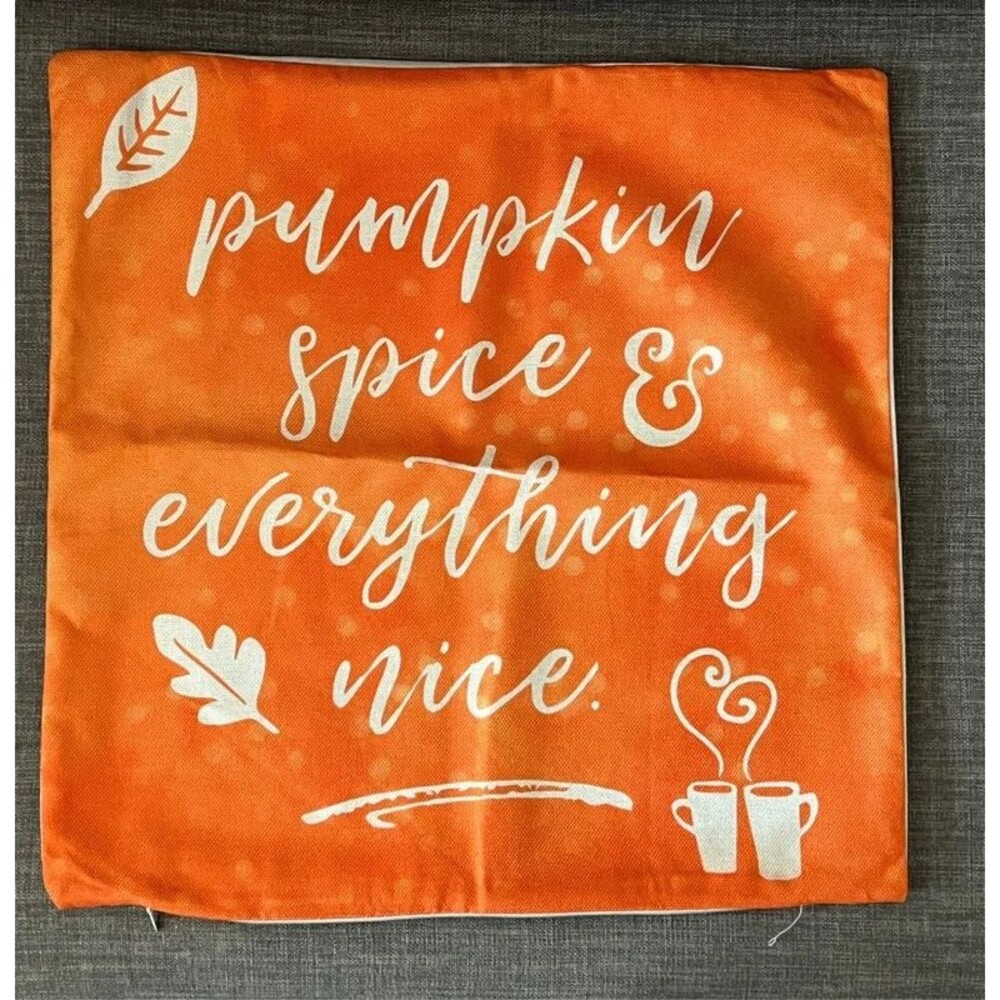 Pumpkin Spice and everything nice pillow cover 18x18